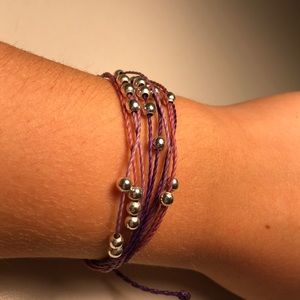 purple beaded pura vida bracelet